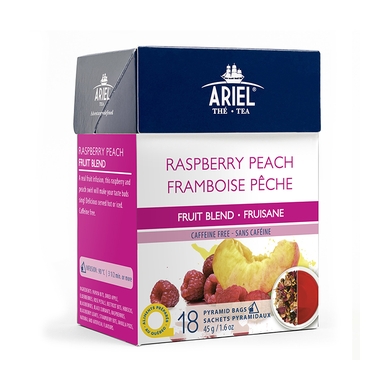 Ariel thé framboise pêche