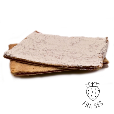 Plaque feuilleté fraises
